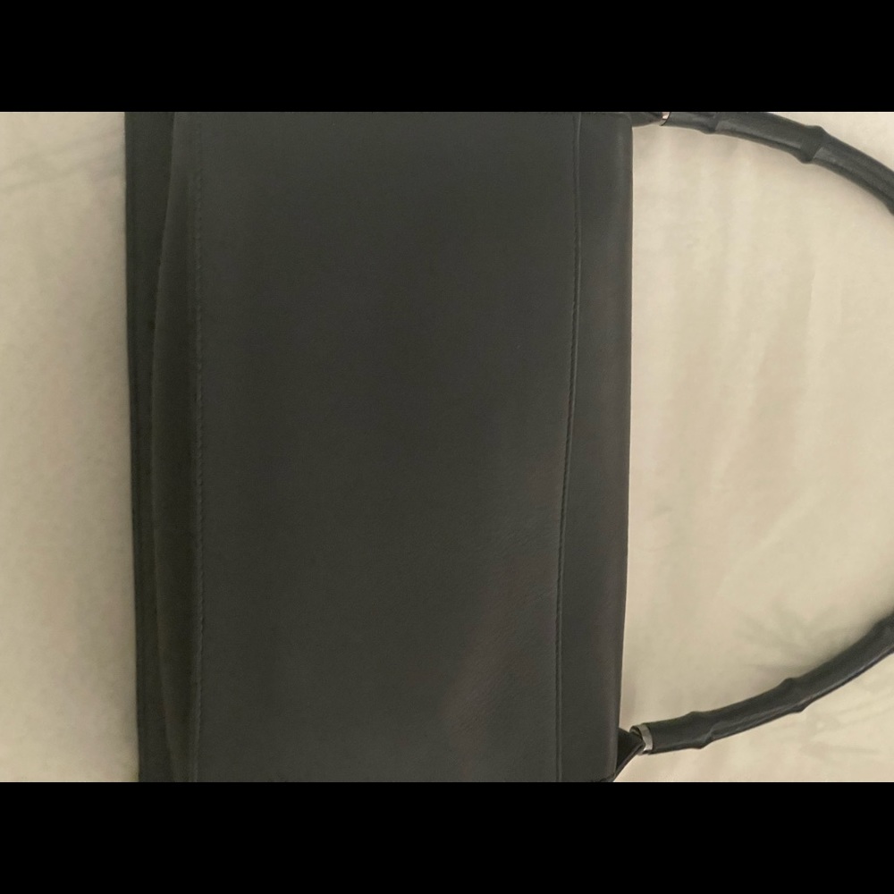 Vintage 90s GUCCI BY TOM FORD  BLACK Bamboo handle BAG💝HP - Picture 15 of 16
